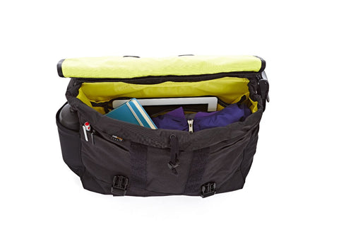 S-Bag Lime Green, avec structure, bandouillère, housse imperm.