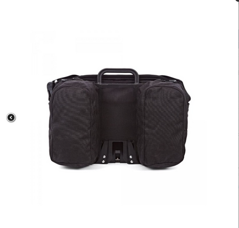 S-Bag lagoon blue, avec structure, bandouillère, housse imperméable, ciuverture noire