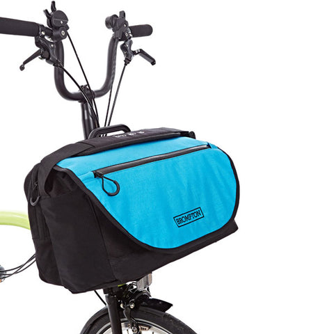S-Bag lagoon blue, avec structure, bandouillère, housse imperméable, ciuverture noire